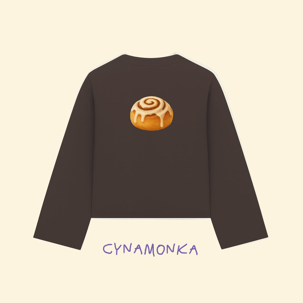 Longsleeve CYNAMONKA Brązowy