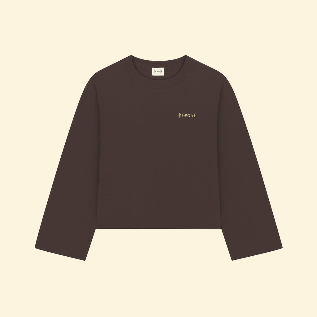 Longsleeve CYNAMONKA Brązowy