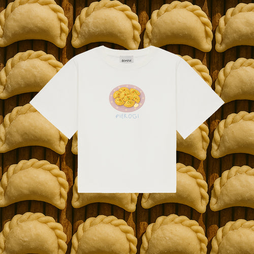 T-shirt unisex Depose z ilustracją pierogów – 100% bawełna, Pierogi koszulka depose