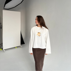 Longsleeve HERBATKA kremowy