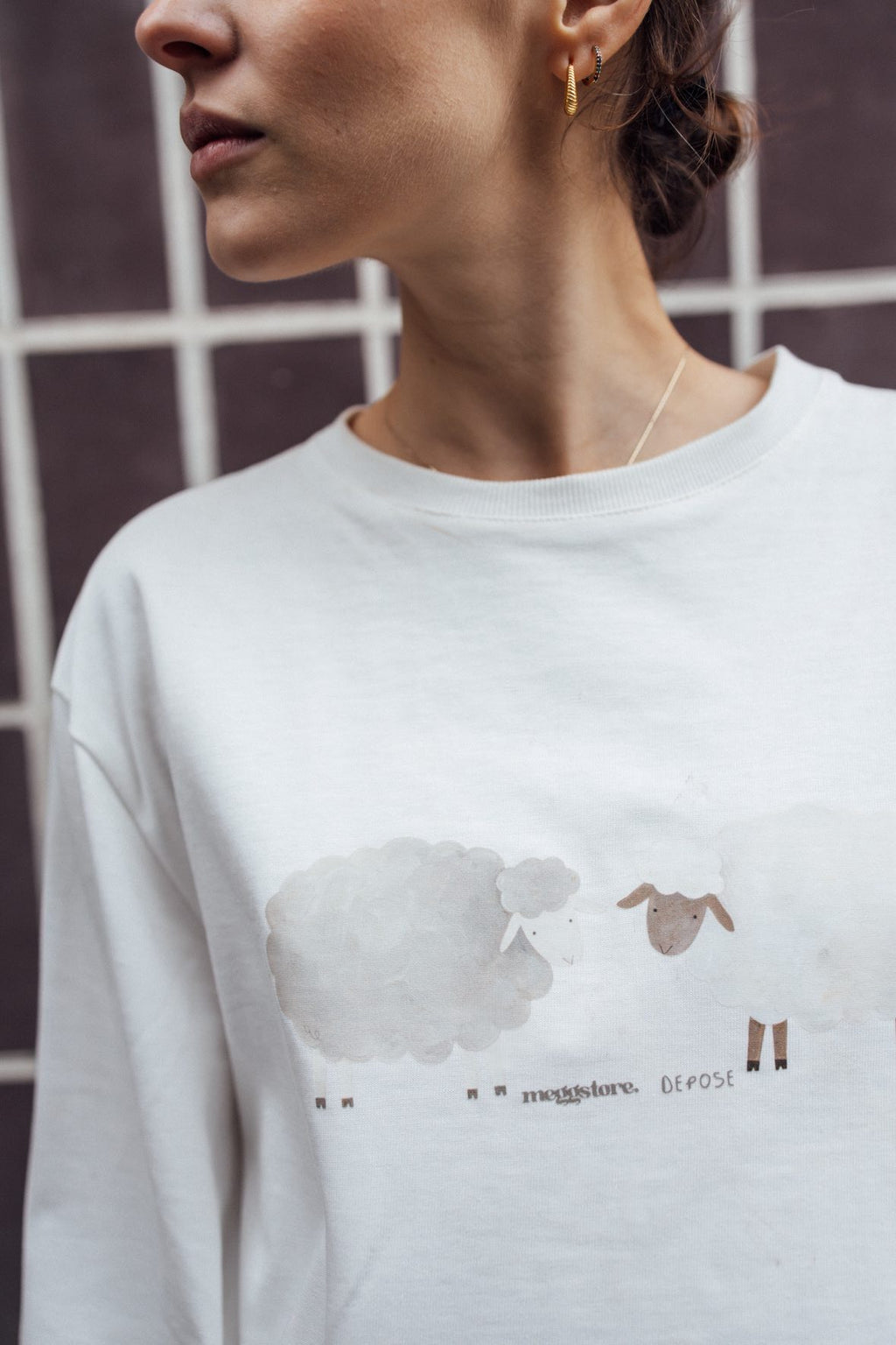 Longsleeve MEGGSTORE x DEPOSE krem