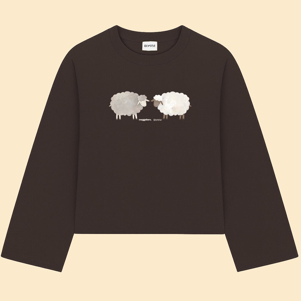 Longsleeve MEGGSTORE x DEPOSE brąz