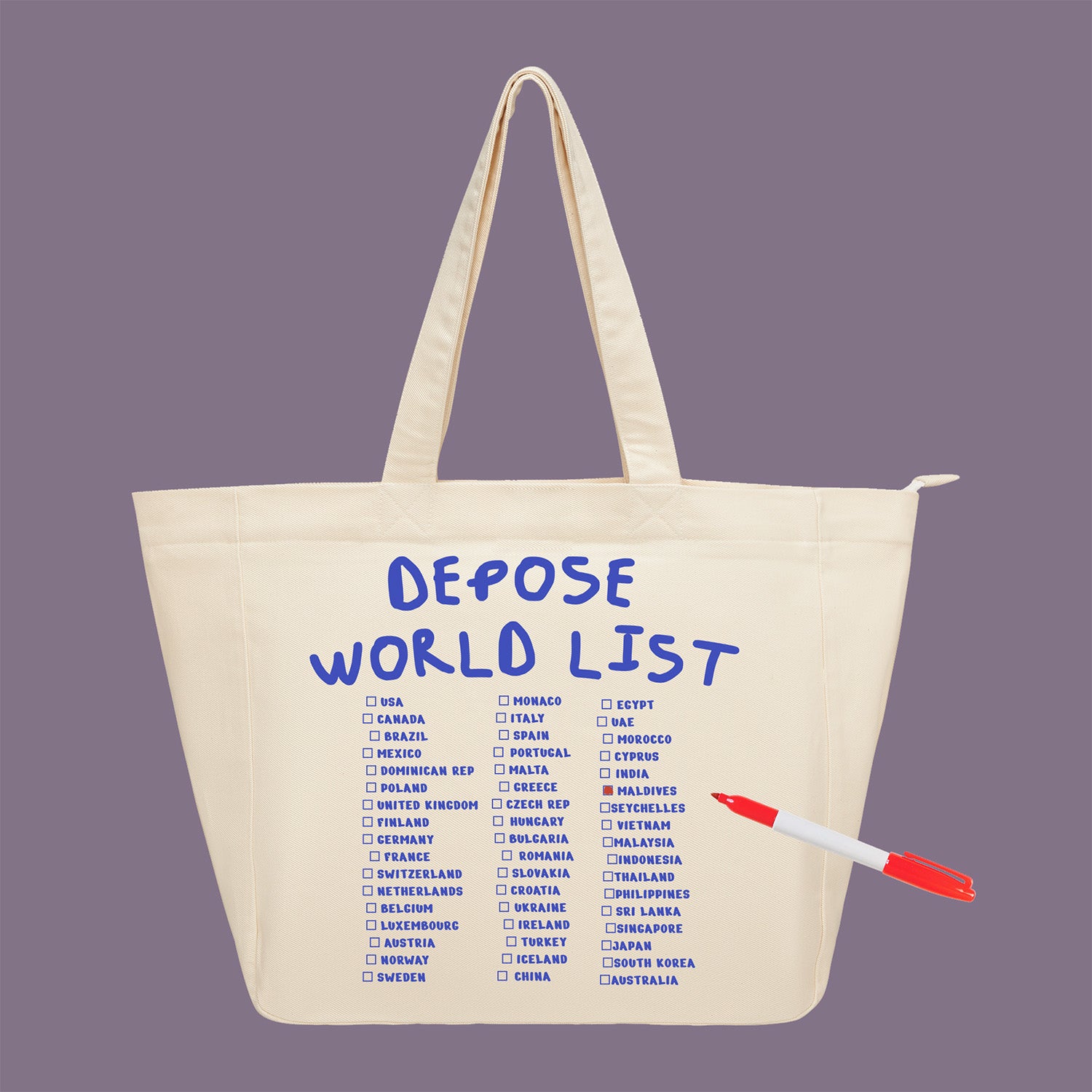 Torba DEPOSE WORLD LIST